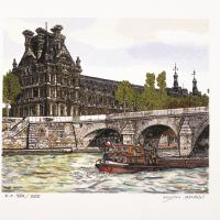 Le Pavillon de Flore et le Quai des Tuileries / The Pavillon de Flore and the Quai des Tuileries / フロール館（ルーブル美術館）